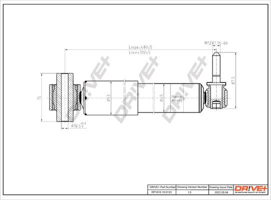 Dr!ve+ DP1610.10.0133 - Амортизатор autospares.lv