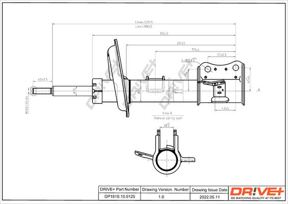 Dr!ve+ DP1610.10.0125 - Амортизатор autospares.lv