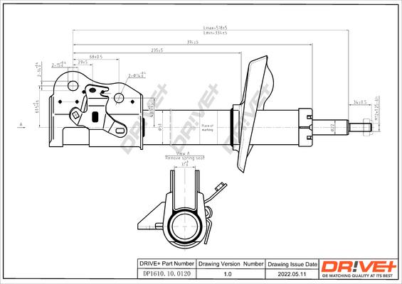 Dr!ve+ DP1610.10.0120 - Амортизатор autospares.lv