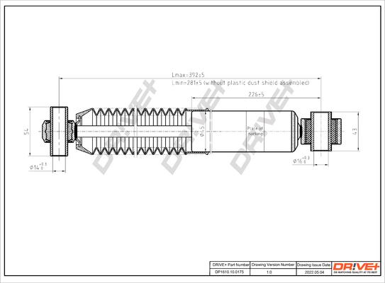 Dr!ve+ DP1610.10.0175 - Амортизатор autospares.lv