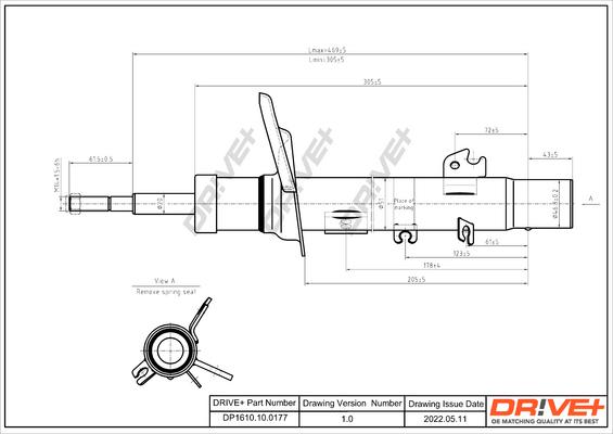 Dr!ve+ DP1610.10.0177 - Амортизатор autospares.lv