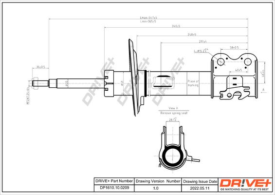 Dr!ve+ DP1610.10.0209 - Амортизатор autospares.lv