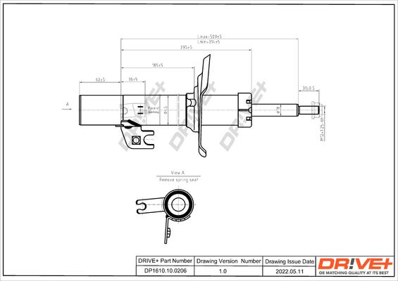 Dr!ve+ DP1610.10.0206 - Амортизатор autospares.lv