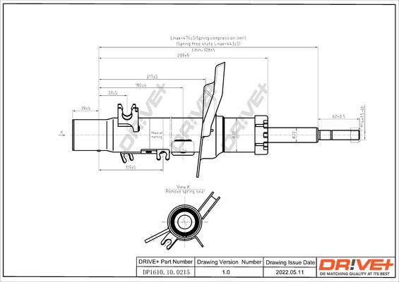 Dr!ve+ DP1610.10.0215 - Амортизатор autospares.lv