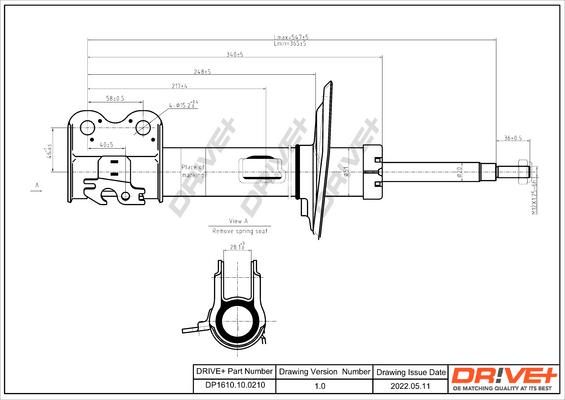 Dr!ve+ DP1610.10.0210 - Амортизатор autospares.lv