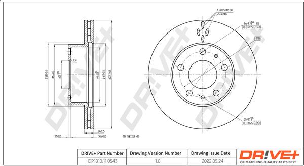 Dr!ve+ DP1010.11.0543 - Тормозной диск autospares.lv