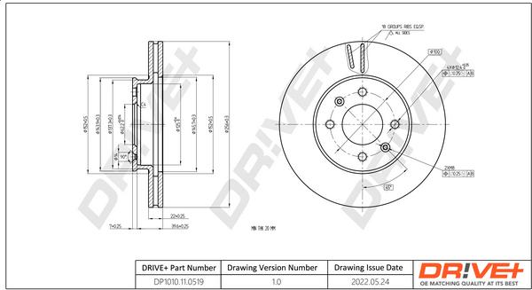 Dr!ve+ DP1010.11.0519 - Тормозной диск autospares.lv