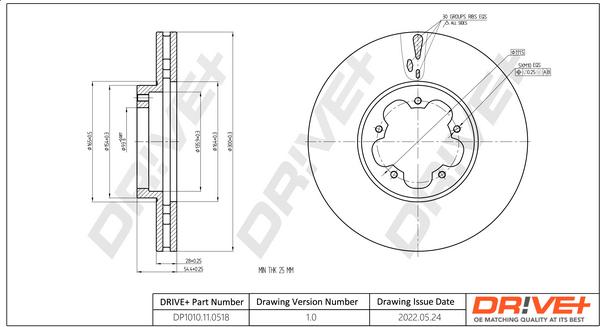 Dr!ve+ DP1010.11.0518 - Тормозной диск autospares.lv