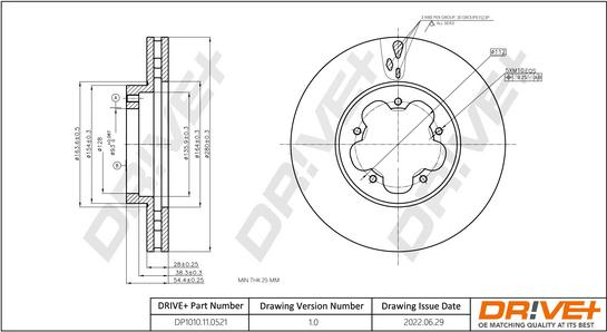 Dr!ve+ DP1010.11.0521 - Тормозной диск autospares.lv