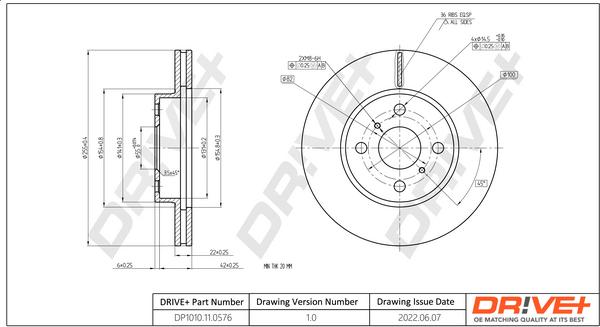 Dr!ve+ DP1010.11.0576 - Тормозной диск autospares.lv