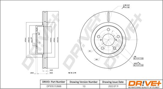 Dr!ve+ DP1010.11.0668 - Тормозной диск autospares.lv