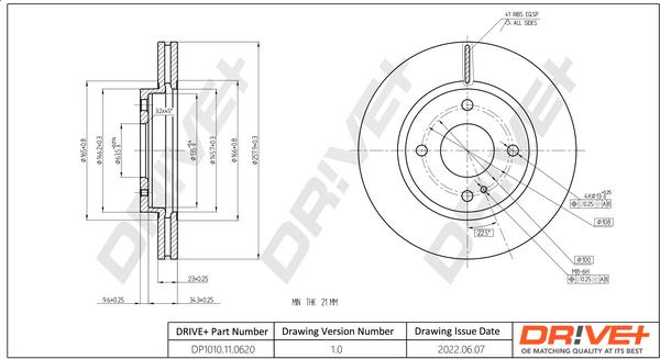 Dr!ve+ DP1010.11.0620 - Тормозной диск autospares.lv
