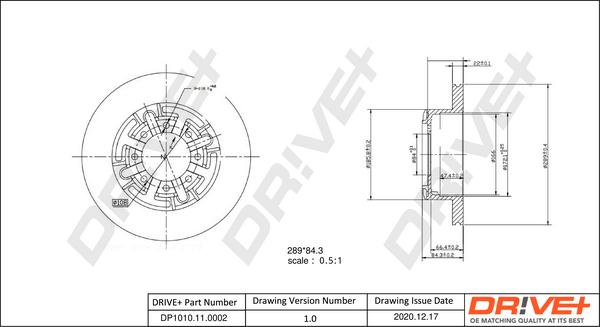 Dr!ve+ DP1010.11.0002 - Тормозной диск autospares.lv