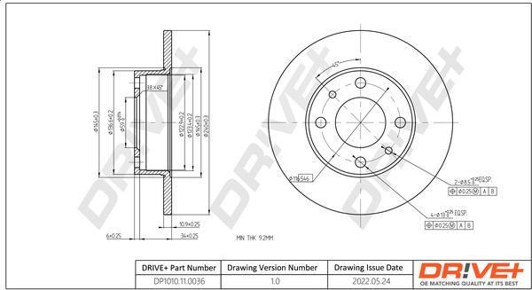 Fri.Tech. BD0032 - Тормозной диск autospares.lv