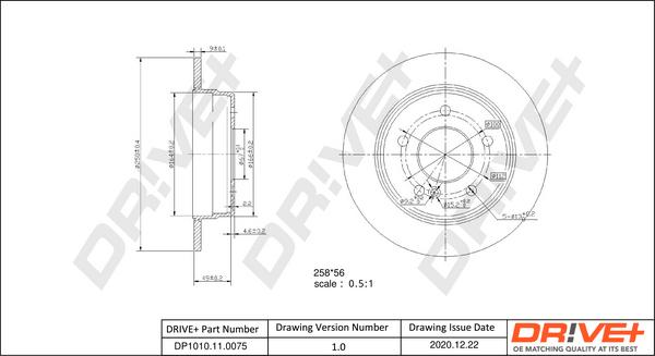 Dr!ve+ DP1010.11.0075 - Тормозной диск autospares.lv