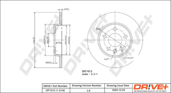 Dr!ve+ DP1010.11.0146 - Тормозной диск autospares.lv