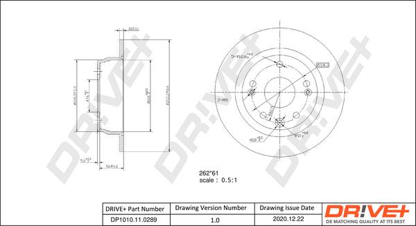 Dr!ve+ DP1010.11.0289 - Тормозной диск autospares.lv