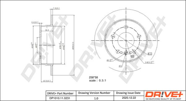 Dr!ve+ DP1010.11.0231 - Тормозной диск autospares.lv