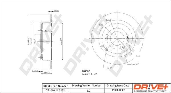 Dr!ve+ DP1010.11.0232 - Тормозной диск autospares.lv