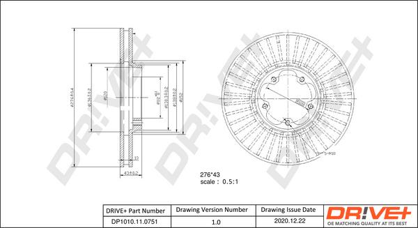 Dr!ve+ DP1010.11.0751 - Тормозной диск autospares.lv