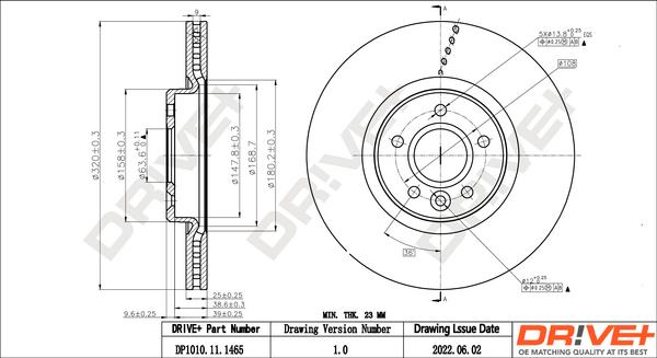 Dr!ve+ DP1010.11.1465 - Тормозной диск autospares.lv