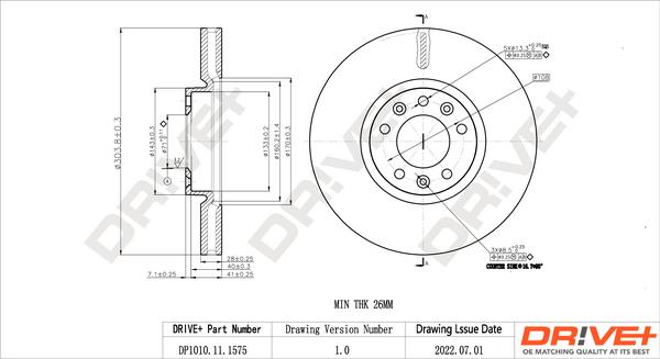 Dr!ve+ DP1010.11.1575 - Тормозной диск autospares.lv