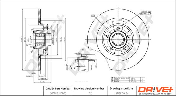 Dr!ve+ DP1010.11.1675 - Тормозной диск autospares.lv