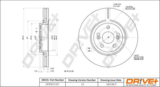 Dr!ve+ DP1010.11.1211 - Тормозной диск autospares.lv