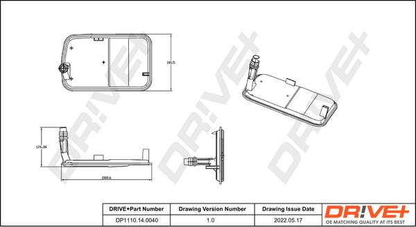 Dr!ve+ DP1110.14.0040 - Гидрофильтр, автоматическая коробка передач autospares.lv