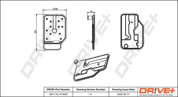 Dr!ve+ DP1110.14.0002 - Гидрофильтр, автоматическая коробка передач autospares.lv