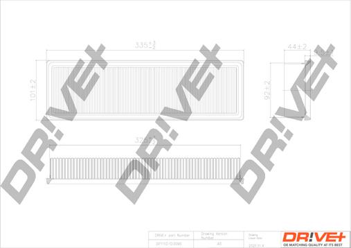 Dr!ve+ DP1110.10.0090 - Воздушный фильтр, двигатель autospares.lv