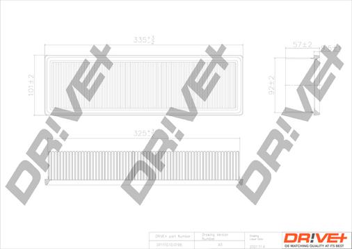 Dr!ve+ DP1110.10.0199 - Воздушный фильтр, двигатель autospares.lv