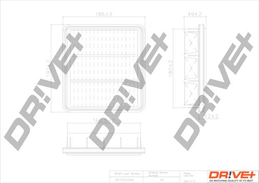 Dr!ve+ DP1110.10.0162 - Воздушный фильтр, двигатель autospares.lv