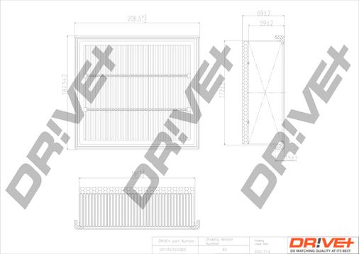 Dr!ve+ DP1110.10.0323 - Воздушный фильтр, двигатель autospares.lv