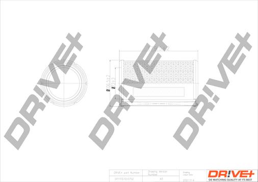 Dr!ve+ DP1110.10.0752 - Воздушный фильтр, двигатель autospares.lv