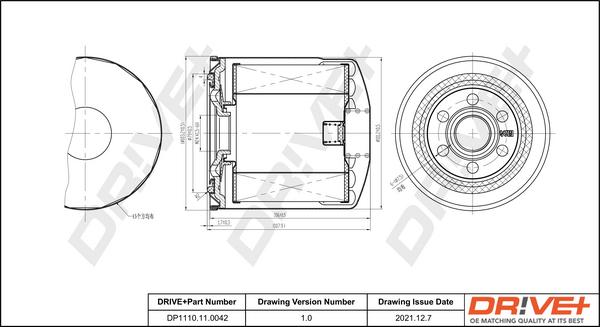 Dr!ve+ DP1110.11.0042 - Масляный фильтр autospares.lv