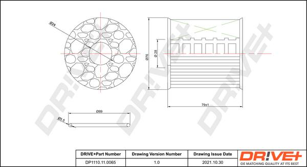 Dr!ve+ DP1110.11.0065 - Масляный фильтр autospares.lv