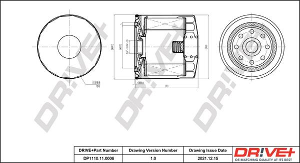 Dr!ve+ DP1110.11.0006 - Масляный фильтр autospares.lv