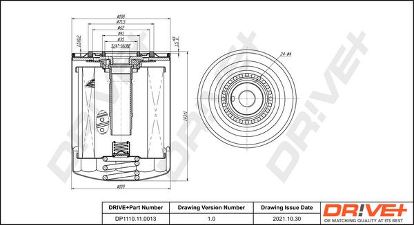 Dr!ve+ DP1110.11.0013 - Масляный фильтр autospares.lv