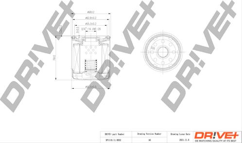 Dr!ve+ DP1110.11.0032 - Масляный фильтр autospares.lv