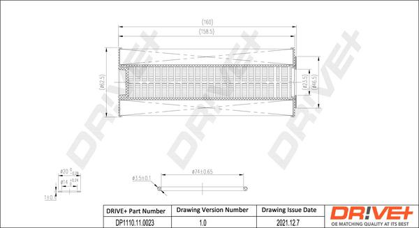 Dr!ve+ DP1110.11.0023 - Масляный фильтр autospares.lv