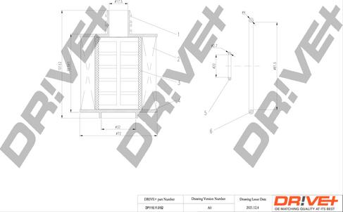 Dr!ve+ DP1110.11.0152 - Масляный фильтр autospares.lv