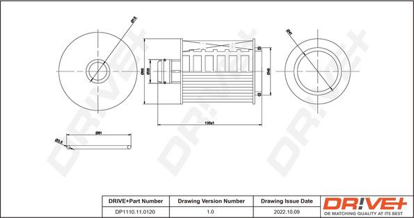 Dr!ve+ DP1110.11.0120 - Масляный фильтр autospares.lv