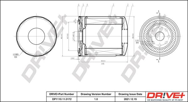 Dr!ve+ DP1110.11.0172 - Масляный фильтр autospares.lv