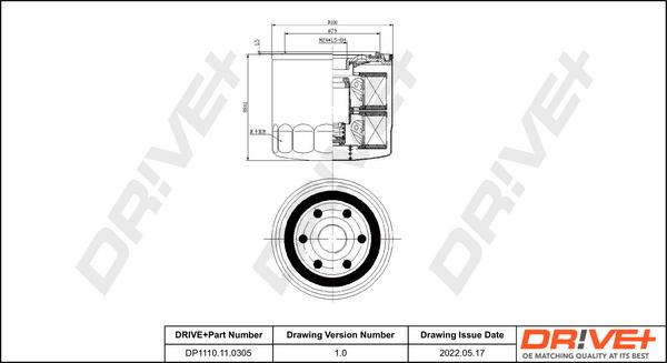 Dr!ve+ DP1110.11.0305 - Масляный фильтр autospares.lv