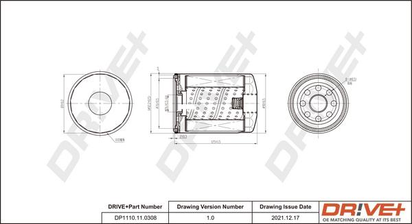 Dr!ve+ DP1110.11.0308 - Масляный фильтр autospares.lv