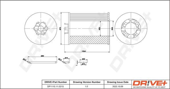 Dr!ve+ DP1110.11.0215 - Масляный фильтр autospares.lv