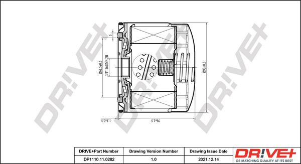 Dr!ve+ DP1110.11.0282 - Масляный фильтр autospares.lv