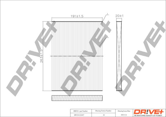 Dr!ve+ DP1110.12.0057 - Фильтр воздуха в салоне autospares.lv