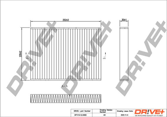 Dr!ve+ DP1110.12.0082 - Фильтр воздуха в салоне autospares.lv